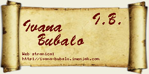 Ivana Bubalo vizit kartica